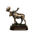 Waling Moose Antique Copper Figurine - 9" W x 9" H
